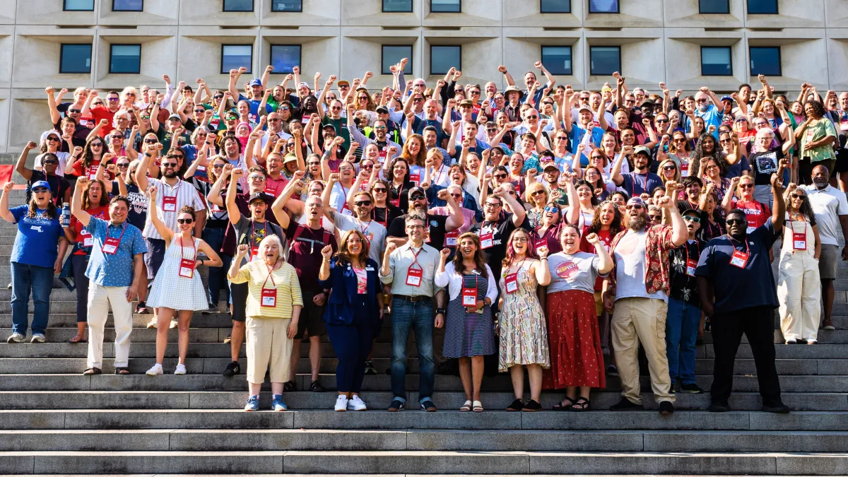MTA members and leaders at the MTA Summer Conference at UMass Amherst in July 2026