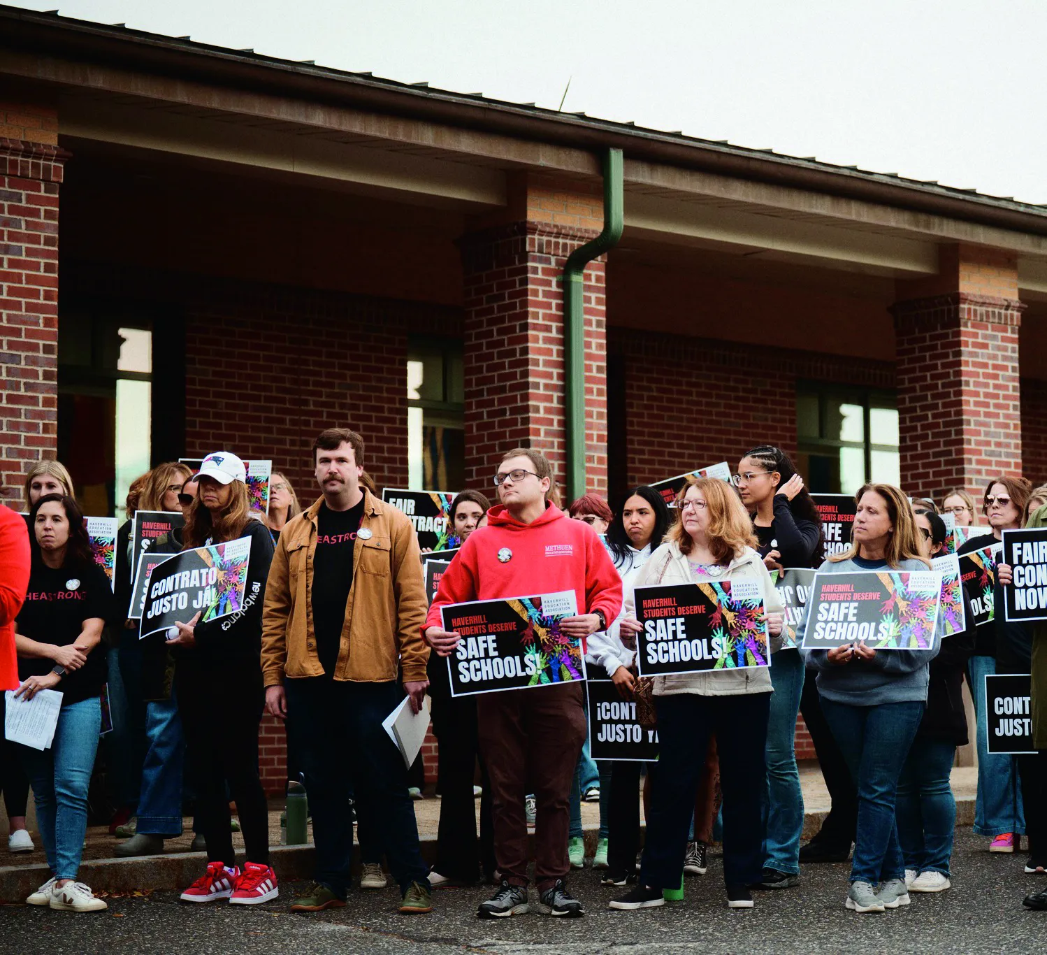 Haverhill Education Association members rallied in November.