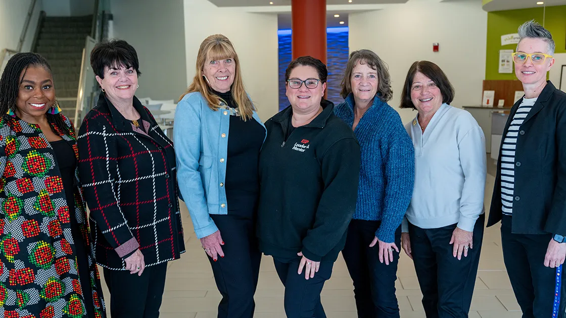 Monteiro with former ESPs of the Year and MTA Vice President Deb McCarthy.