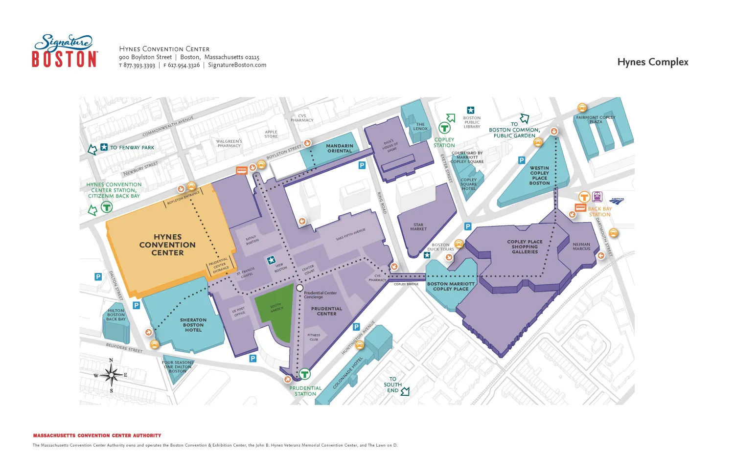 Floor plan for the Hynes Convention Center