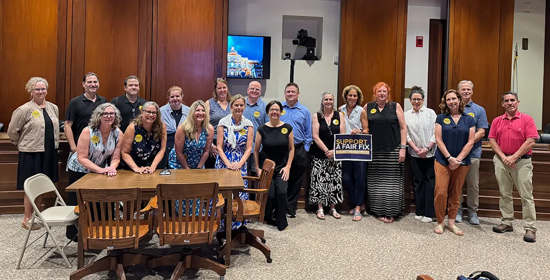 MTA members, AFT members, supporters testified at the State House in support of Retiremenplus legislation