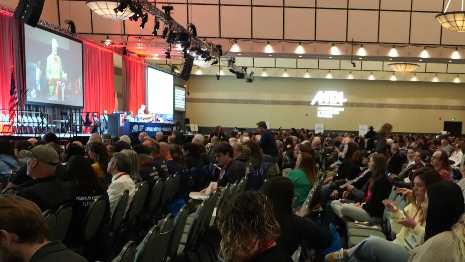 Annual Meeting delegates conduct the union's essential business. Image is of a crowd shot of the delegates at the 2026 Annual Meeting.