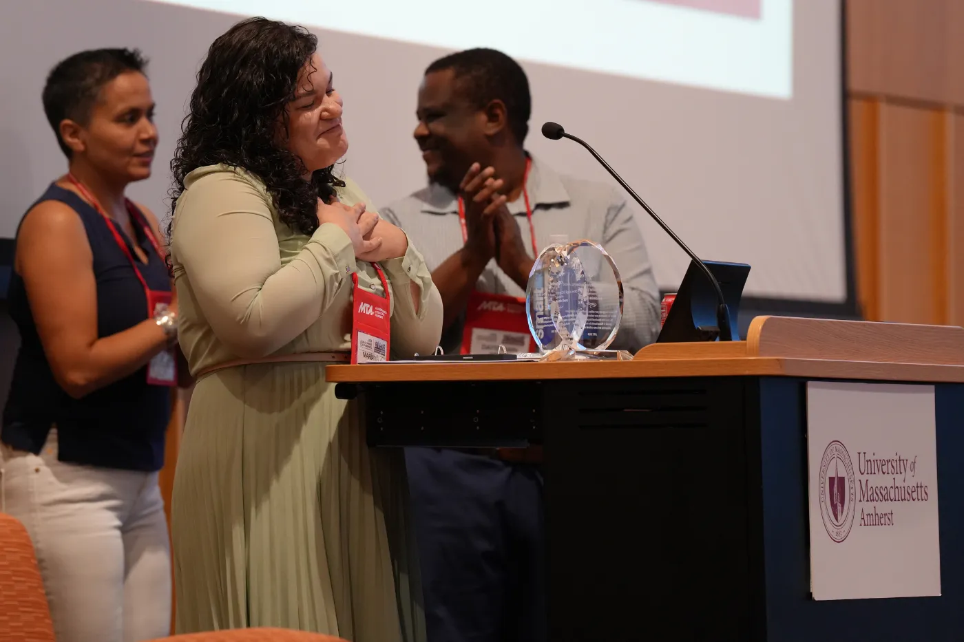Dr. Marianela Rivera received the Louise Gaskins Lifetime Civil Rights Award for her longtime activism as a community organizer, educator and member of the Lawrence School Committee.