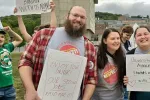 MTA members at UMass Amherst rallying for a fair contract.
