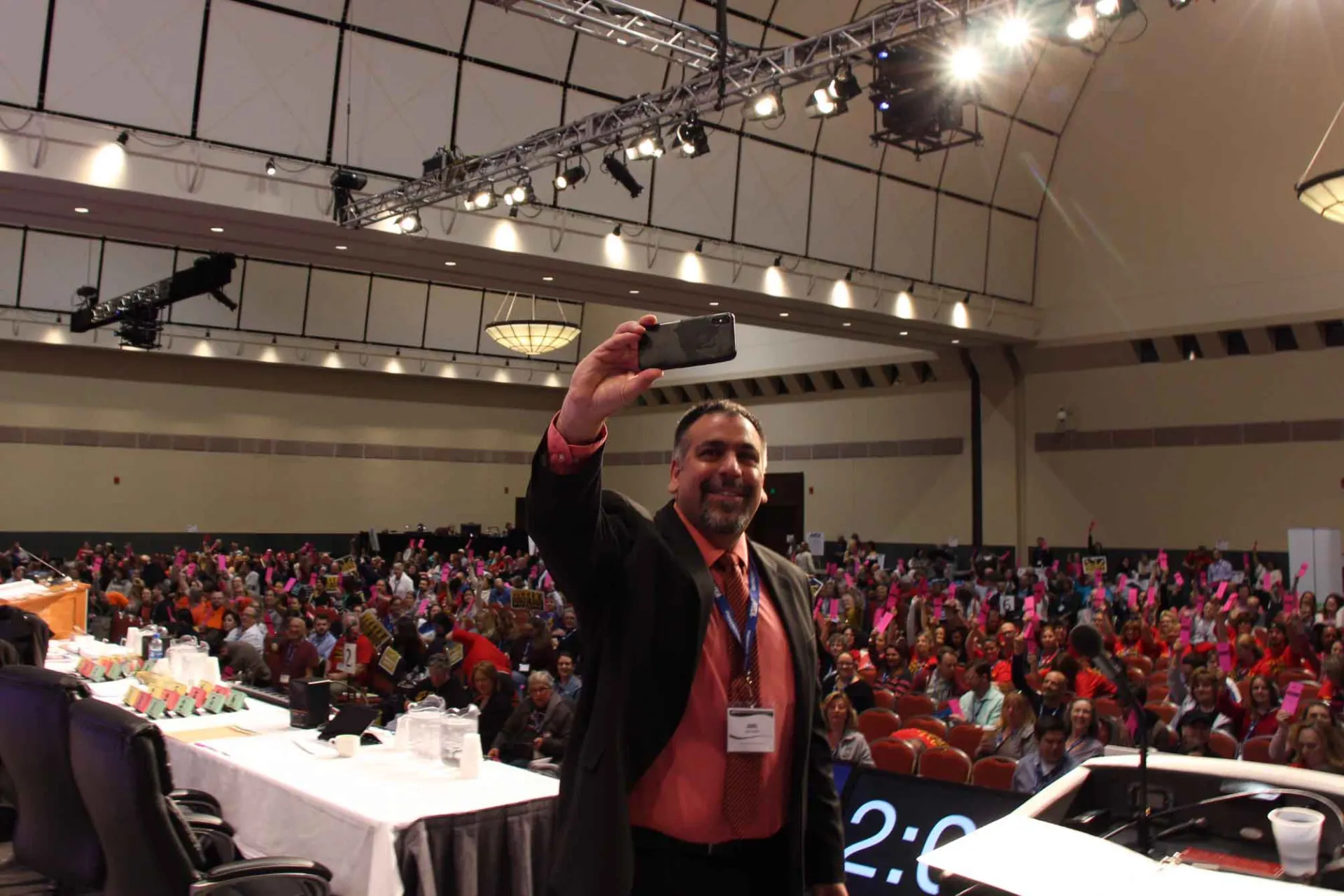 Each May, the MTA convenes an Annual Meeting at which delegates from across the state gather to set policy, vote on Bylaws, Standing Rules and Resolutions, elect members to the Board, vote on the budget and approve new business items. Most delegates represent their locals and are elected locally. In addition, there are statewide retiree and regional ethnic minority delegates.