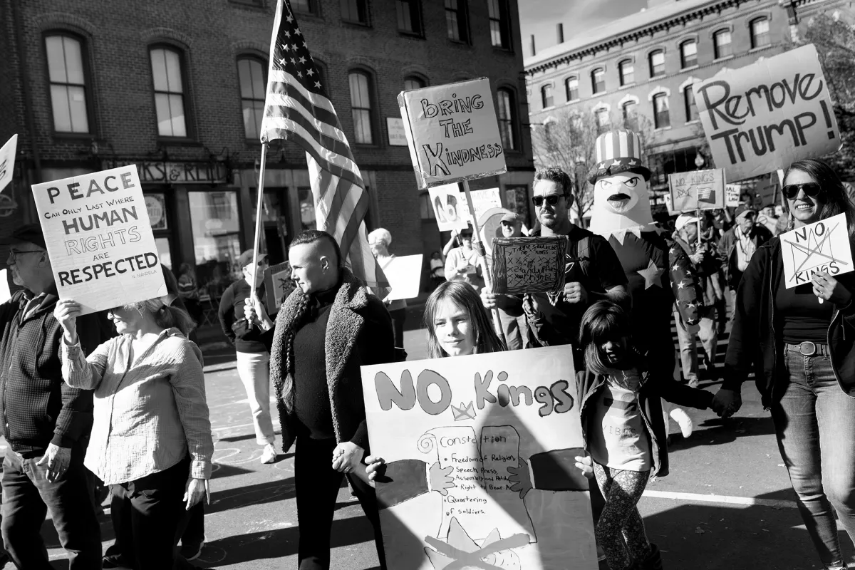 protestors in greenfield