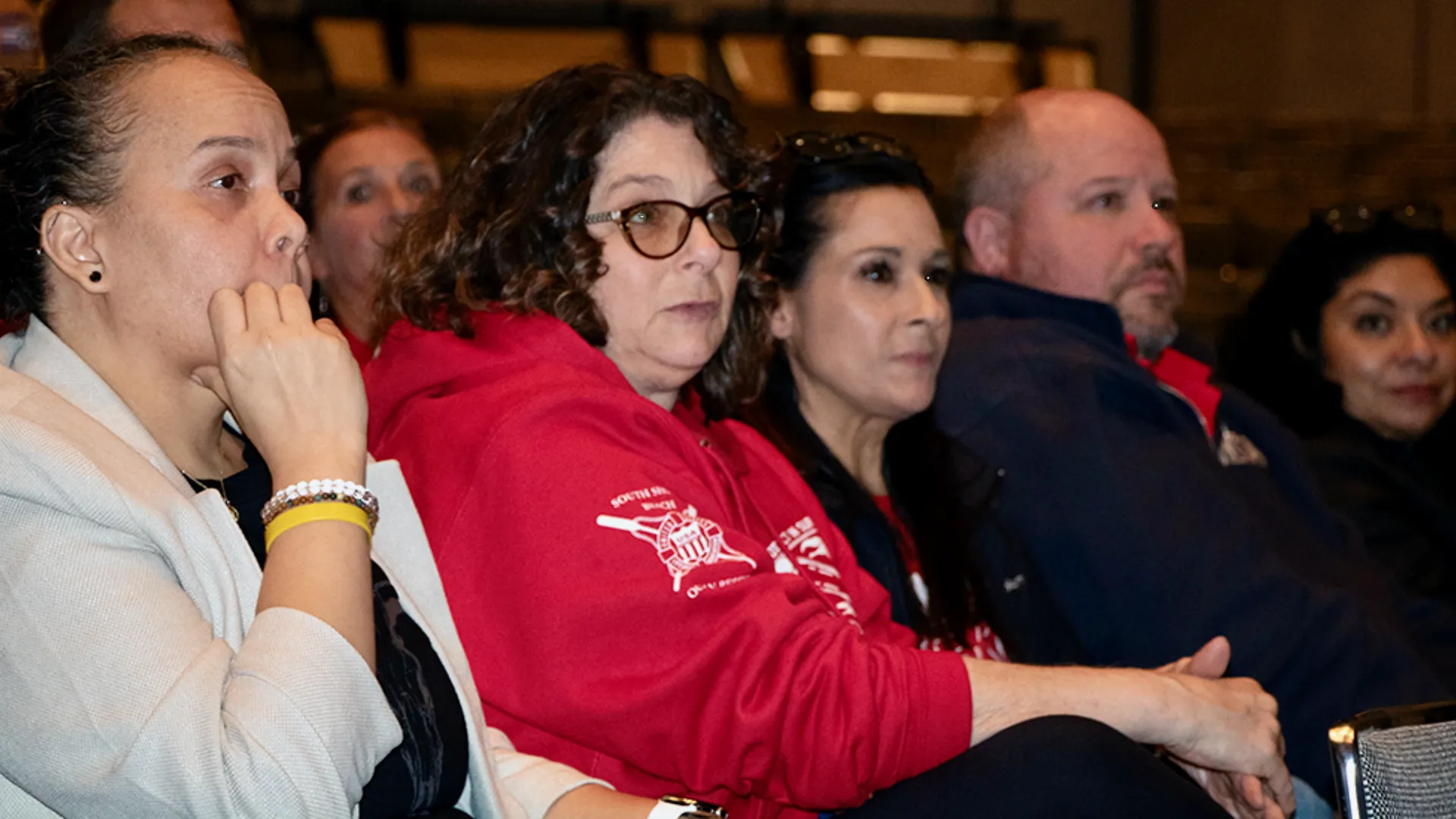 Attendees at a listening session held by the Governor's  K-12 Graduation Council. This was the first of the listening sessions held on April 10 at Taunton High SchoolThis session was held on April 