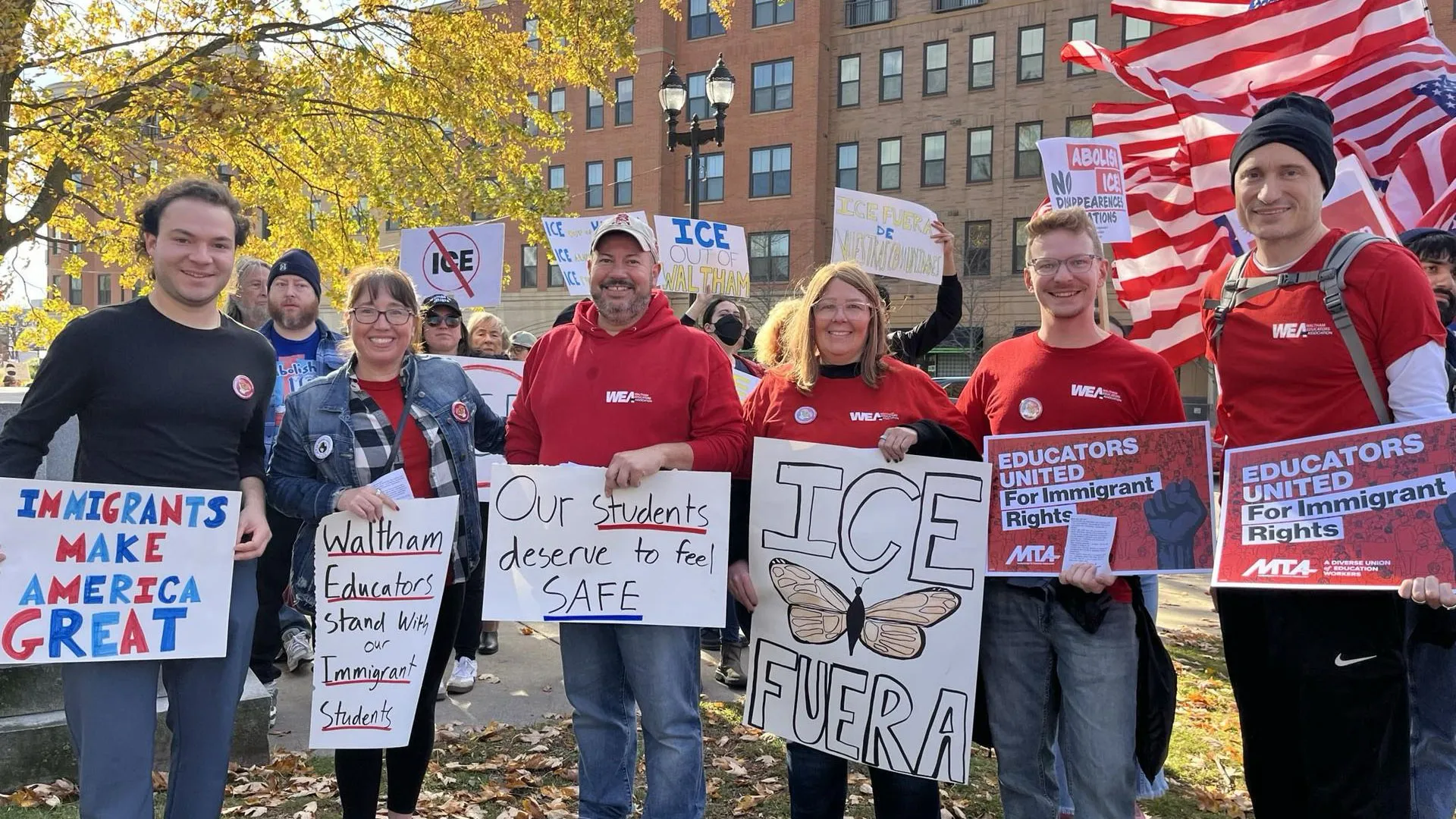 protestors against ice