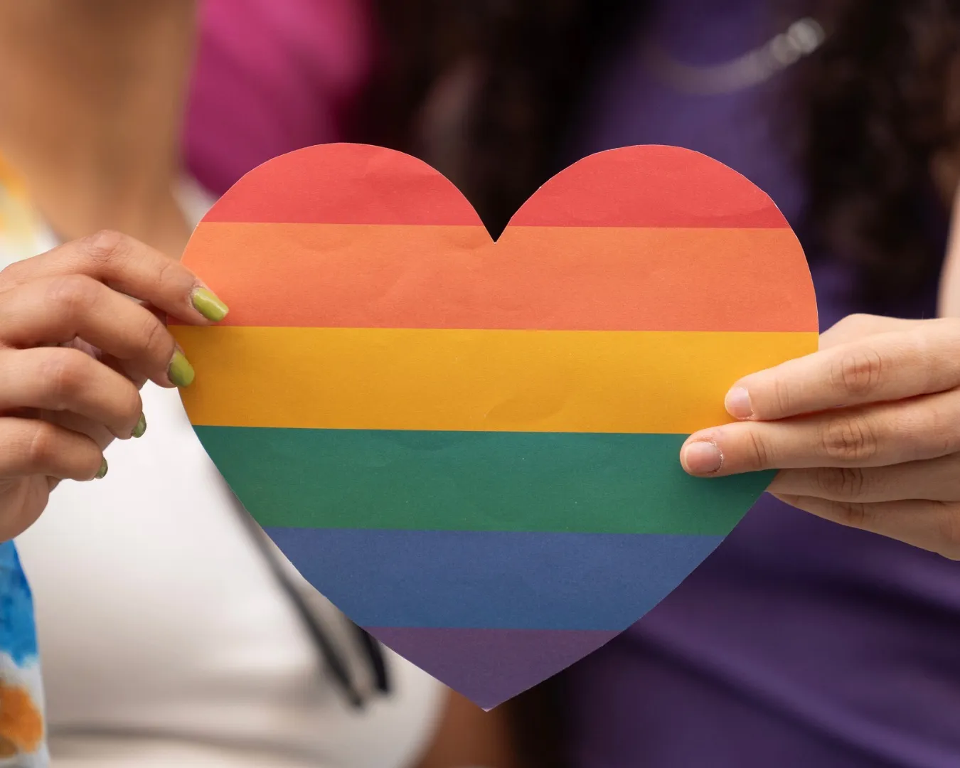 LGBTQplus heart in pride colors