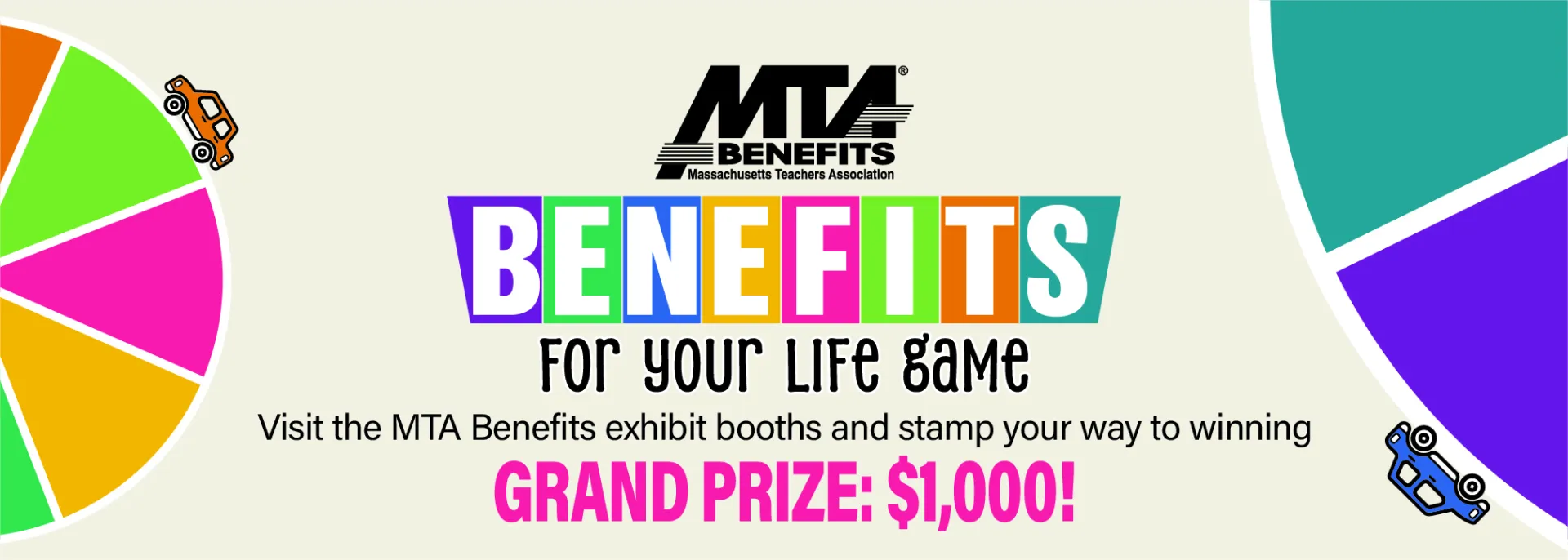 Visit the MTA Benefits exhibit booths and stamp your way to winning GRAND PRIZE: $1,000!