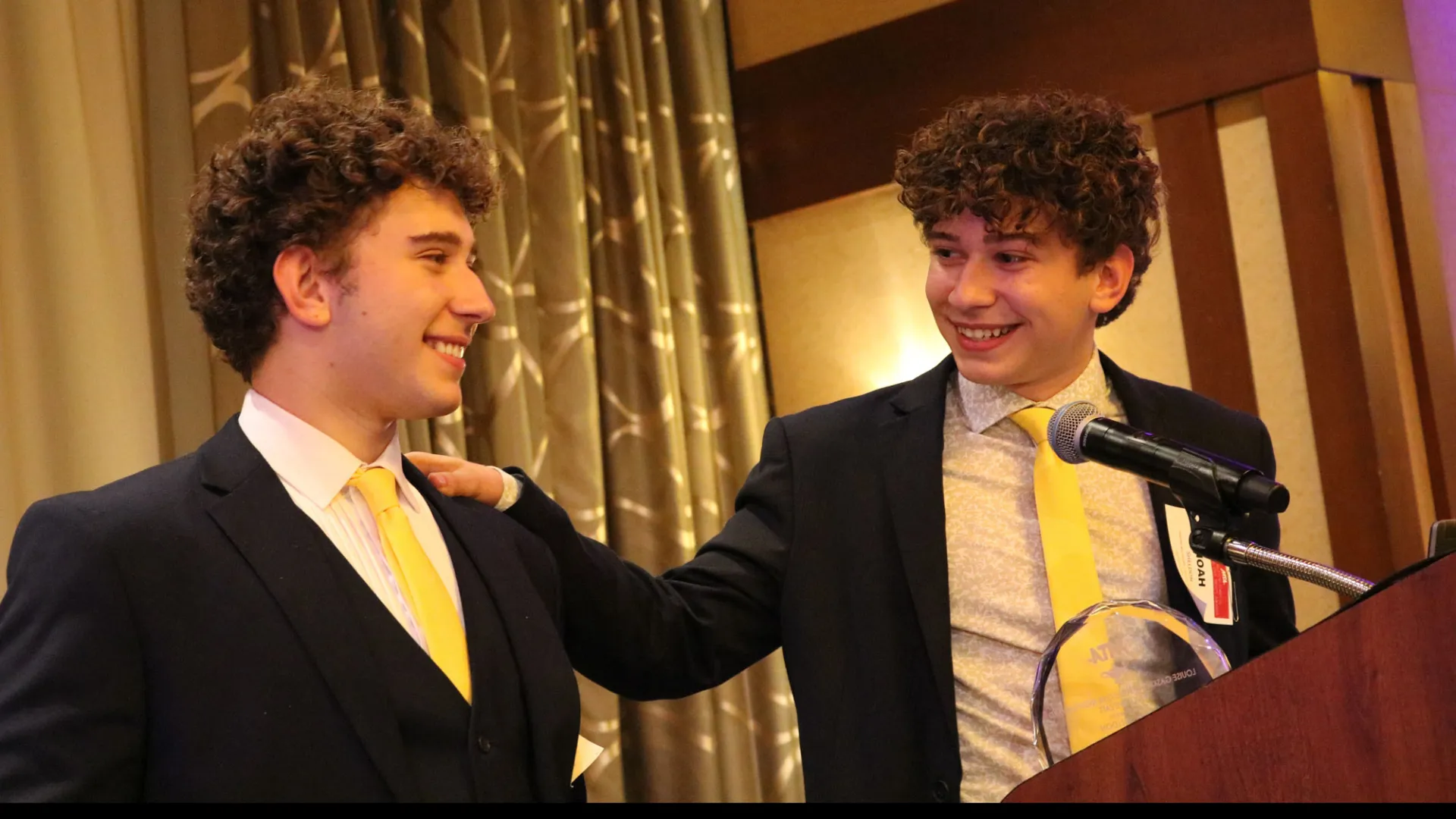  Woburn brothers Luke and Noah Sheldon, of Inclusive Eats, were honored at the 2024 Human & Civil Rights Awards.