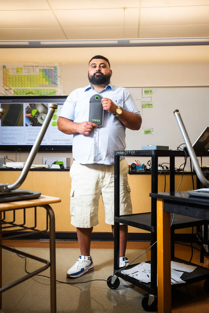 Michael Joseph in classroom