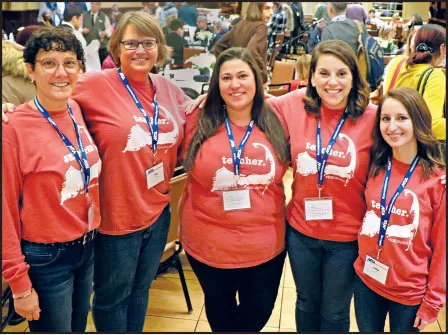  a group from Sandwich attended the conference as a team. Above right, members of a South African delegation sat with MTA educators as they chose their workshop sessions