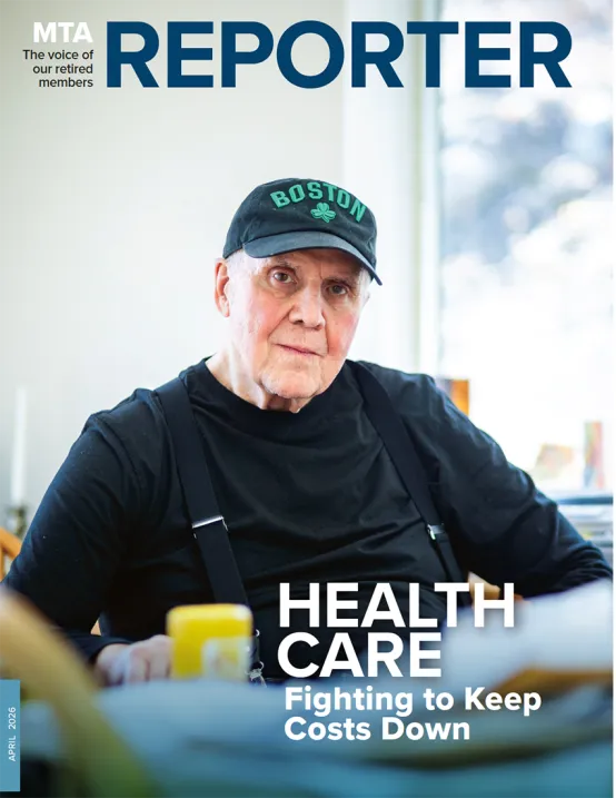 Cover of MTA Reporter with the headline: HEALTH CARE: Fighting to Keep Costs Down