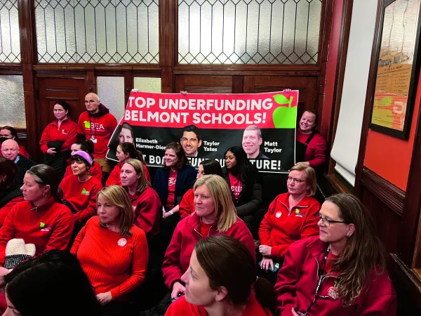 protestors for belmont